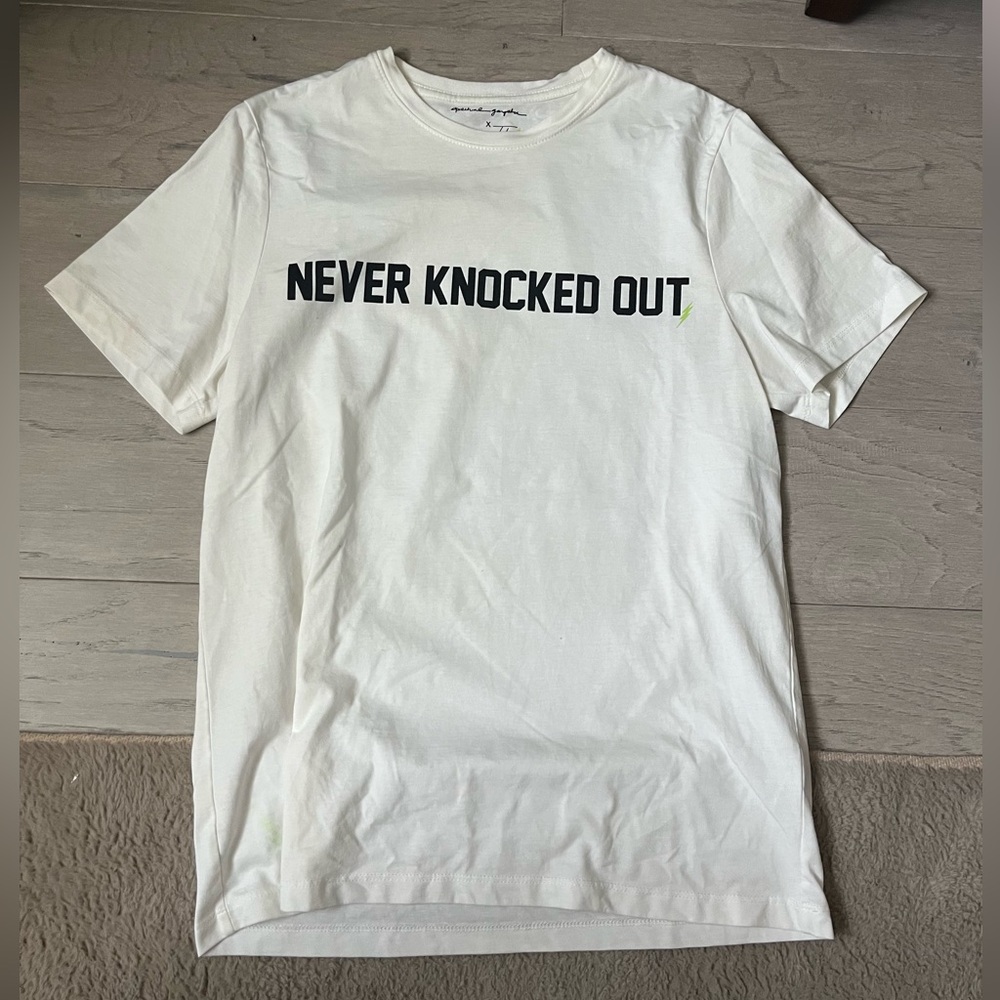 SPIRITUAL GANGSTER X KENDALL TOOLE NEVER KNOCKED OUT TEE WHITE